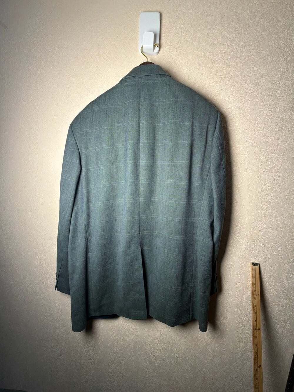 Brooks Brothers Herringbone Windowpane Suit Jacket Blazer 48L 100% Wool - Picture 13 of 15